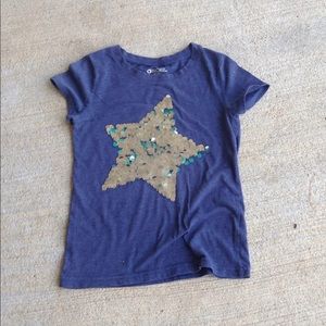 Blue sequence star shirt